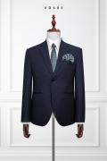 Bộ Vest Xanh Đen Ánh Kim Mờ 2 Nút VD405 #1